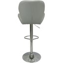 Ver imagem 4 de Kit 2 Banquetas Slim Estofada Giratória C/ Regulagem - Cinza