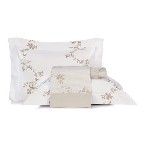 Jogo de Cama Casal 4 Peças Altenburg Algodão Lux 200 Fios Jardim Doce