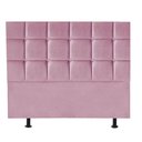 Ver imagem 1 de Cabeceira Estofada Cama Box Casal 140cm Espanha Suede Rosa Bebe- Mabe Magazine