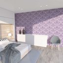 Ver imagem 1 de Papel de Parede Arabesco Tom Roxo Gh Papel de Parede 3,5m