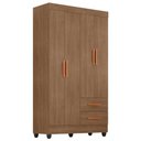 Ver imagem 1 de Guarda Roupa Solteiro Lite 4 Portas e 2 Gavetas Carvalho Oak - Móveis Leão