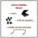 Ver imagem 7 de Box Baú Viúvo Blindado na Chapa de Madeira -  Corino Branco (188x128x42)