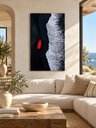 Ver imagem 3 de Quadro Oceano e Barco Vermelho Decorativo 90x130