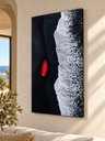 Ver imagem 2 de Quadro Oceano e Barco Vermelho Decorativo 90x130