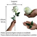Ver imagem 5 de Kit 18 Flores Artificiais Brancas Decorativas para Casa e Festas
