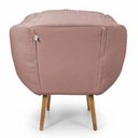 Ver imagem 6 de Kit 2 Poltronas Marcela Bouclê Rosa Pés Palito - Pallazio