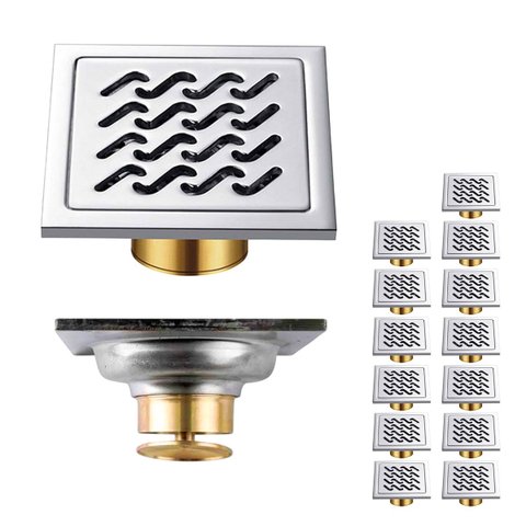 Ralo Inox 10x10 Lavabo Kit 13 Uni Anti Odor Lavanderia Anti Inseto Banheiro Quintal Duravel Higienic