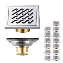 Ver imagem 1 de Ralo Inox 10x10 Lavabo Kit 13 Uni Anti Odor Lavanderia Anti Inseto Banheiro Quintal Duravel Higienic