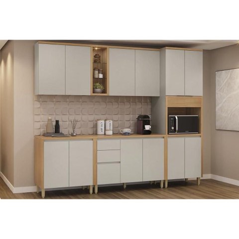 Cozinha Completa 5 Peças 12 Portas Allure CZ650 Gris Linea
