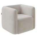 Ver imagem 7 de Poltrona para Sala de Estar Decorativa Quadrada Maggie K04 Veludo Bege - Mpozenato