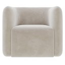 Ver imagem 5 de Poltrona para Sala de Estar Decorativa Quadrada Maggie K04 Veludo Bege - Mpozenato