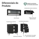 Ver imagem 4 de Armário de Cozinha Compacta 200cm Preto Nice Madesa 14 Preto