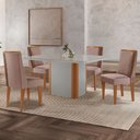 Ver imagem 2 de Mesa de Jantar Isadora 120cm Tampo Mdf Vidro com 4 Cadeiras Diane