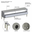 Ver imagem 6 de Rack para Tv até 65 Polegadas Fusion 2 Gavetas com Led Off White/banco Acetinado - Olivar Móveis