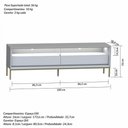 Ver imagem 4 de Rack para Tv até 65 Polegadas Fusion 2 Gavetas com Led Off White/banco Acetinado - Olivar Móveis