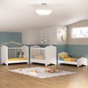 Ver imagem 1 de Berço Nuvem com Grade Pvc Branco para Colchão 130x70cm Ref. 0536pa