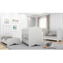 Ver imagem 1 de Berço Nuvem com Grade PVC Branco para Colchão 130x70cm Ref. 0536Pa