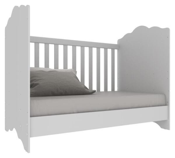 Berço Nuvem com Grade PVC Branco para Colchão 130x70cm Ref. 0536Pa - 6
