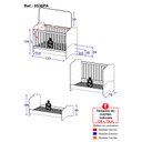 Ver imagem 4 de Berço Nuvem com Grade Pvc Branco para Colchão 130x70cm Ref. 0536pa