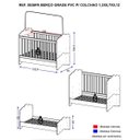 Ver imagem 4 de Berço Nuvem com Grade PVC Branco para Colchão 130x70cm Ref. 0536Pa