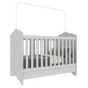 Ver imagem 2 de Berço Nuvem com Grade PVC Branco para Colchão 130x70cm Ref. 0536Pa