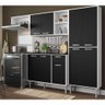 Cozinha Compacta xangai 9 Portas Multimóveis Branco/Preto - 1