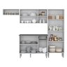 Cozinha Compacta xangai 9 Portas Multimóveis Branco/Preto - 5