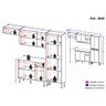 Cozinha Compacta xangai 9 Portas Multimóveis Br/Laca Fumê - 4