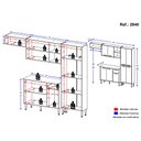 Ver imagem 4 de Cozinha Compacta xangai 9 Portas Multimóveis Br/Laca Fumê