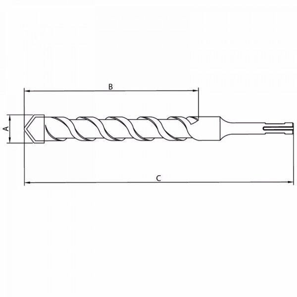 Broca para Concreto SDS Plus 6,5mmx210mm Tramontina - 2