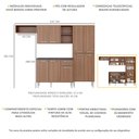 Ver imagem 3 de Cozinha Compacta Xangai 9 Portas Multimóveis Nogueira