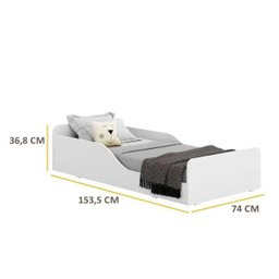 Cama Montessoriana Multimóveis 100% MDF para Colchão 150x70cm Branca - 5