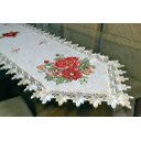 Ver imagem 1 de Caminho de Mesa Red Flower - 1,80 m Arte & Tear Caminho de Mesa Ponto Cruz