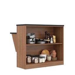 Bancada Multimóveis Calábria Divisória de Ambientes 5414 Nogueira - 6