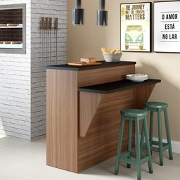 Bancada Multimóveis Calábria Divisória de Ambientes 5414 Nogueira - 2