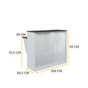 Ver imagem 2 de Bancada Balcão com Prateleira/Divisor de Ambientes Multimóveis 5484 Branca