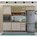 Ver imagem 1 de Cozinha Completa 4 Peças com Espaço para Micro-ondas e Tampo 270cm Lari Luciane Móveis