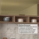 Ver imagem 6 de Cozinha Completa 4 Peças com Espaço para Micro-ondas e Tampo 270cm Lari Luciane Móveis