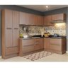 Cozinha Completa Multimóveis com 11 peças Calábria 5462R Nogueira - 1