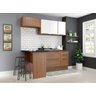 Cozinha Completa Multimóveis com 5 Peças Calábria 5460R Nogueira/Branco - 4