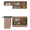 Cozinha Completa Multimóveis com 5 Peças Calábria 5460R Nogueira/Branco - 5