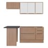 Cozinha Completa Multimóveis com 5 Peças Calábria 5460R Nogueira/Branco - 2