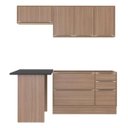 Ver imagem 2 de Cozinha Completa Multimóveis com 5 Peças Calábria 5460R Nogueira