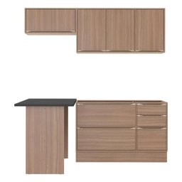 Cozinha Completa Multimóveis com 5 Peças Calábria 5460R Nogueira - 2 Cozinha Completa Multimóveis com 5 Peças Calábria 5460R Nogueira - 2