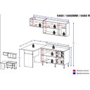Ver imagem 3 de Cozinha Completa Multimóveis com 5 Peças Calábria 5460R Nogueira
