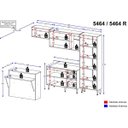 Ver imagem 3 de Cozinha Completa Multimóveis com 5 peças Calábria 5464 Nogueira