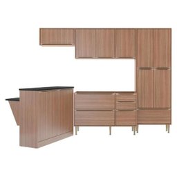 Cozinha Completa Multimóveis com 5 peças Calábria 5464 Nogueira - 2 Cozinha Completa Multimóveis com 5 peças Calábria 5464 Nogueira - 2