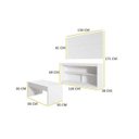 Ver imagem 4 de Rack c/Painel TV até 47 Pol Mesa Centro Inovare Multimóveis Branco Acetinado