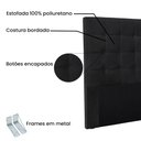 Ver imagem 3 de Cabeceira King 1,95m Verona Veludo Preto - Pallazio