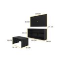 Ver imagem 4 de Rack C/Painel TV Até 47 Pol Mesa Centro Inovare Multimóveis Preto Acetinado